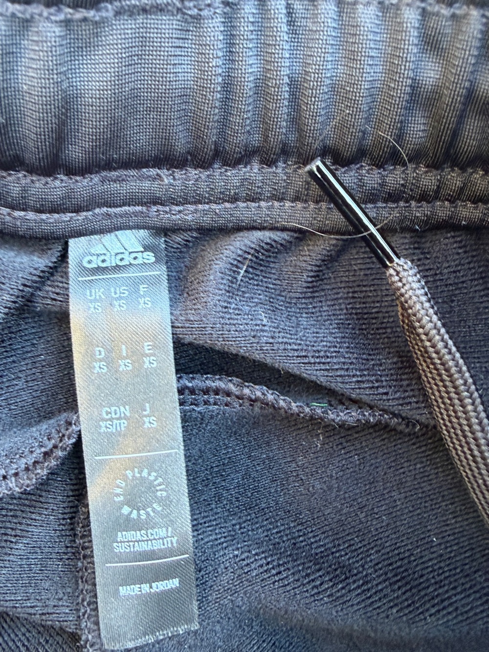 Adidas Men’s S Black Jogger Sweatpants with Logo Blk w/White Stripes - Picture 3 of 8